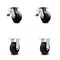 Service Caster 6 Inch Rubber on Steel Caster Set with Roller Bearings 2 Brakes 2 Rigid SCC SCC-TTL30S620-RSR-2-R-2 - alternate 1